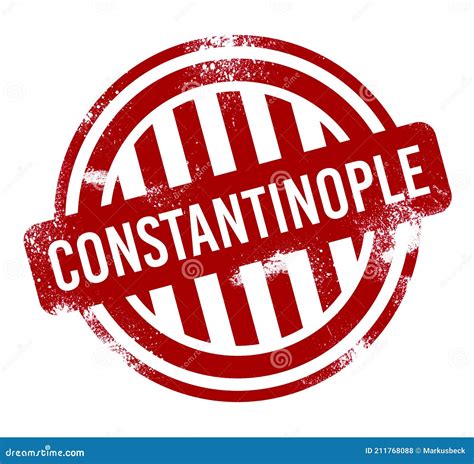 Constantinople - Red Grunge Button, Stamp Stock Illustration - Illustration of grunge, tourism ...