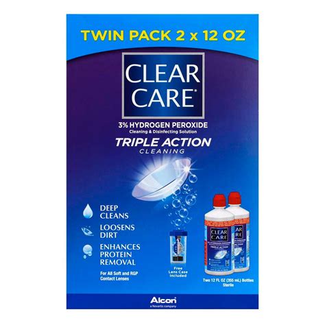 CLEAR CARE Triple Action Cleaning & Disinfecting Solution - Shop ...