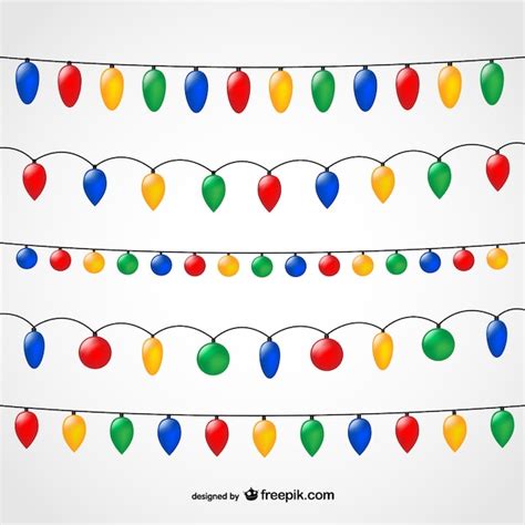 String of Christmas lights Vector | Free Download