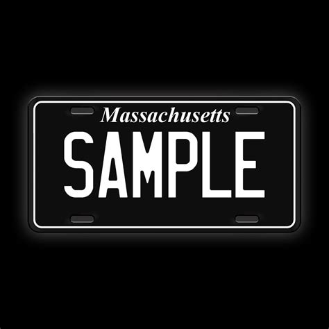 Black Custom Massachusetts License Plate – Limitless Workshop