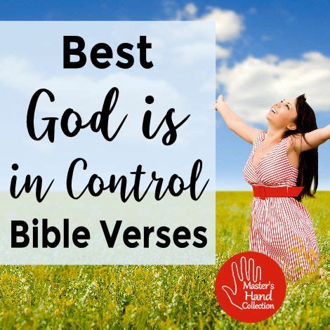 Best God is in Control Bible Verses - Master's Hand Collection