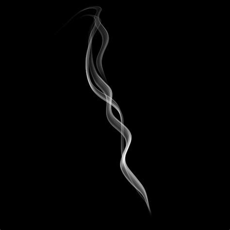 Premium Photo | Delicate white cigarette smoke waves on black background