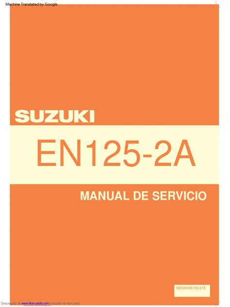 Suzuki EN125 Manual de Servicio en Español | PDF | Ingeniería mecánica ...