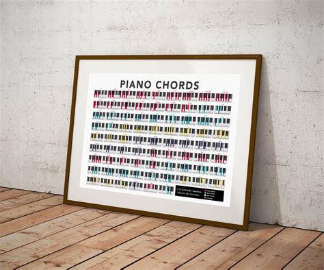 Piano Chords Chart Poster Wall Art | #3788819566