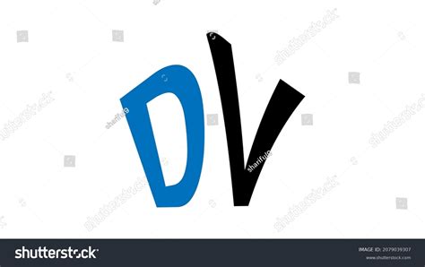 Dv Logo Design White Background Polygon Stock Vector (Royalty Free ...