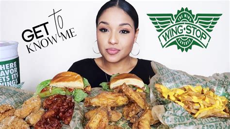 WINGSTOP MUKBANG ( CHEESY FRIES + GARLIC PARMESAN + BBQ WINGS + LEMON ...