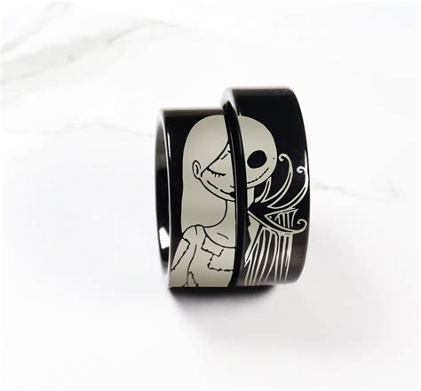 Jack & Sally Nightmare Before Christmas Wedding Ring Set, Night...