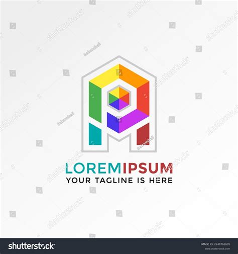 Letter Form Logo Design Colorful Shaped Stock Vector (Royalty Free ...