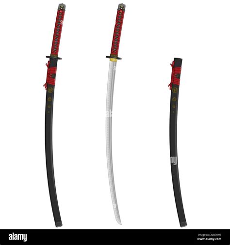 Vector design of a katana samurai swords, katana sword from ancient ...