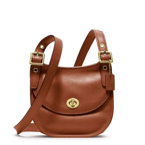 Lyst - Coach Legacy Leather Mini Saddle Bag in Brown