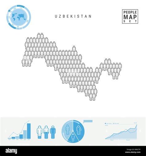 Uzbekistan People Icon Map. People Crowd in the Shape of a Map of Uzbekistan. Stylized ...