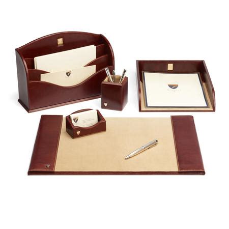 Luxury Desk Accessories for Men, Leather Desk Sets