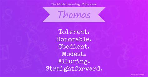 The hidden meaning of the name Thomas | Namious