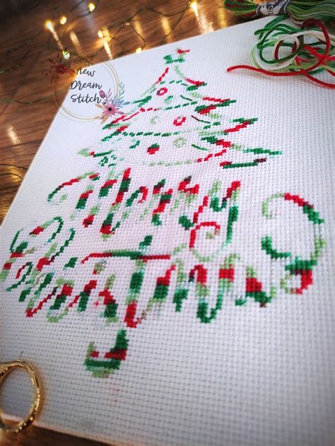 Christmas Tree Cross Stitch Pattern Holiday Christmas Decor | Etsy