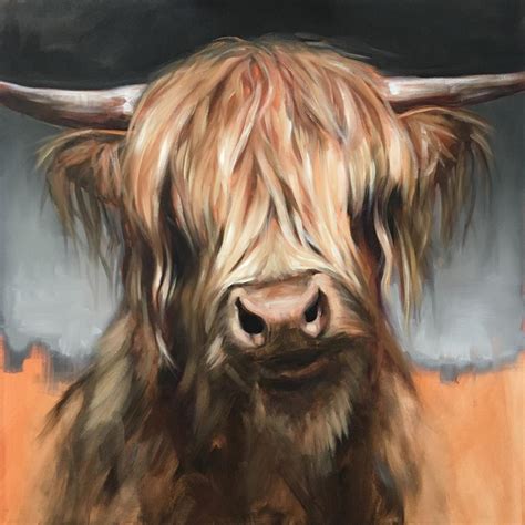 Wildlife artist Aimée Rolin Hoover (@aimeehooverartist) • Instagram | Highland cow canvas ...