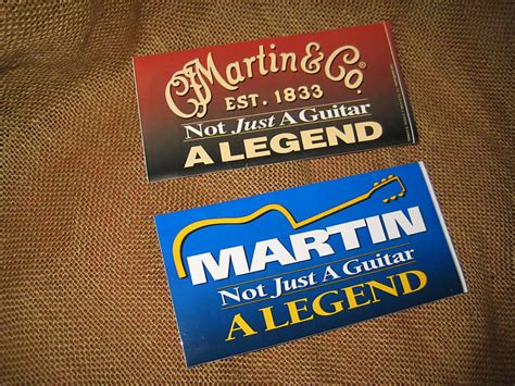 Martin Guitar 2 Logo Stickers Large and Colorful from '90's | Reverb