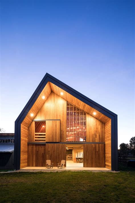 Asher deGroot of MOTIV Architects has designed a modern barn in Langley, BC, Canada, for his ...