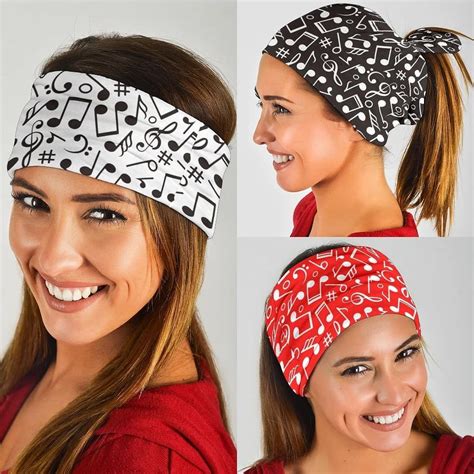 Music Notes Bandana 3-Pack | Bandana print, Bandana, Print patterns