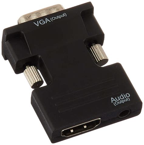 PremiumAV 1080P HDMI Female to VGA Male Converter Adapter Dongle with 3.5mm Stereo Audio ...