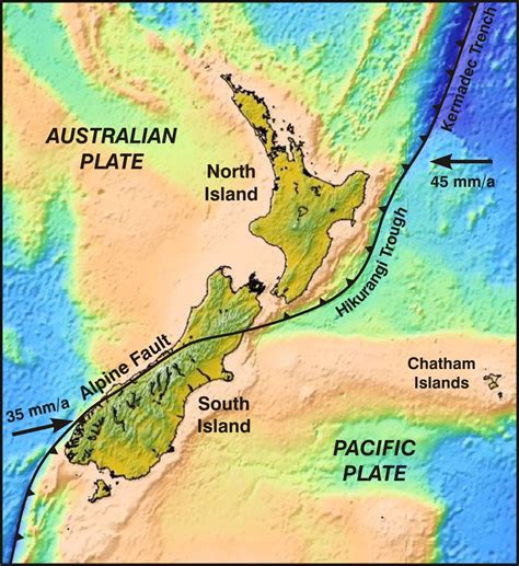 Tectonic Map Of New Zealand