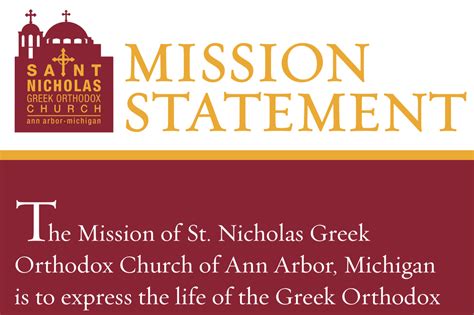 Vision Mission Statement - St. Nicholas of Ann Arbor