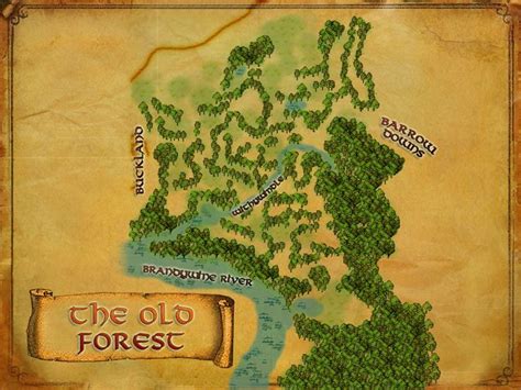 Map of The Old Forest, in Bree of Eriador, Middle-earth. Lord of the Rings Online (LOTRO ...