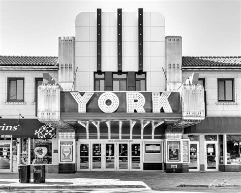 York Theatre Elmhurst IL Vintage Neon Sign Photography | Etsy