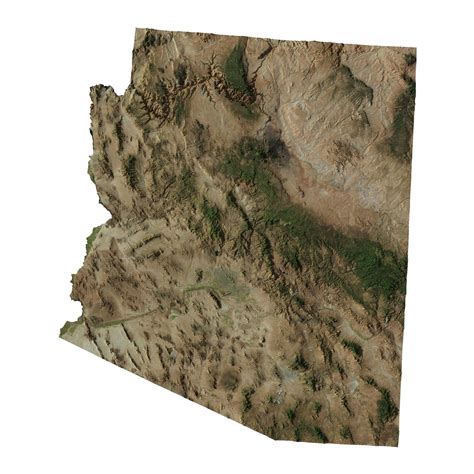 High detailed relief map of Arizona 3D model | CGTrader