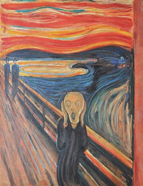 Oil Painting The Scream 1893 by Edvard Munch 100% hand painted Canvas Painting for Christmas ...