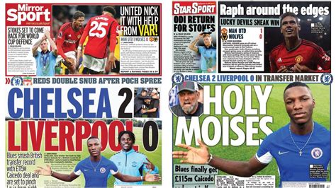 Chelsea and Liverpool: Papers react to Caicedo and Lavia deals - BBC Sport