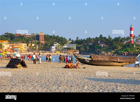 Kovalam Lighthouse Beach Stock Photo - Alamy