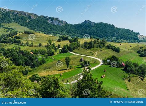 Landscape in Apuseni Mountains Stock Photo - Image of field, landscape ...