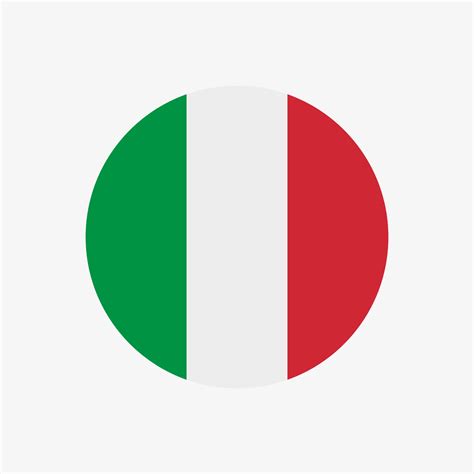 Round italian flag vector icon isolated on white background. The flag ...