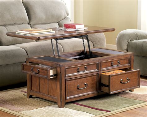 Woodboro Rectangular Lift Top Cocktail Table from Ashley (T478-20) | Coleman Furniture