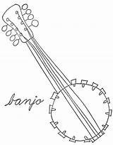 Banjo Clipart Bluegrass Bw Instruments Music Cliparts String Banjos  sketch template