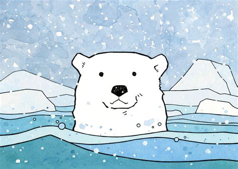 Illustrated Polar Bear Facts for Kids - studiotuesday