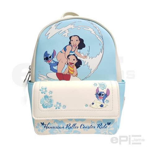 Loungefly Disney Lilo & Stitch Hawaiian Roller Coaster Ride Mini Backpack - New Exclusivebrand ...