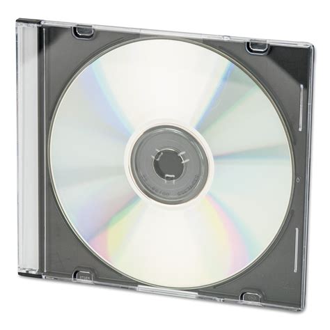 CD/DVD Slim Jewel Cases, Clear/Black, 50/Pack - Sani-Chem Cleaning Supplies