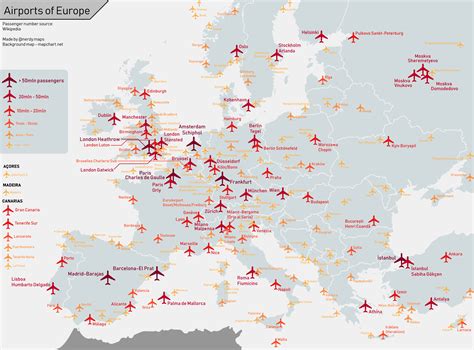 [OC] Airports of Europe map : r/europe