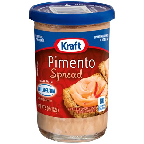 Kraft Pimento Spread with Philadelphia Cream Cheese, 5 oz Jar - Walmart.com - Walmart.com