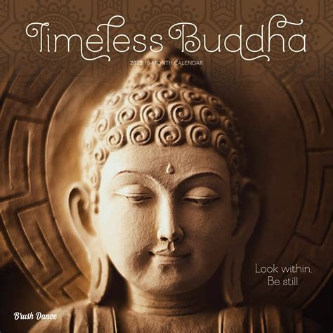 Timeless Buddha 2022 12 x 12 Inch Monthly Square Wall Calendar by Brush Dance, Inspiration ...