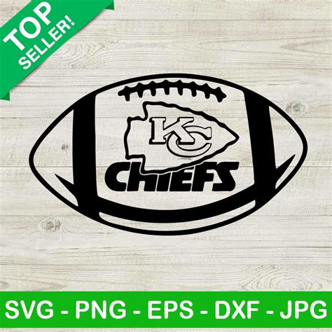 Kansas City Chiefs Football SVG, KC Chiefs Logo SVG, Football Ball SVG