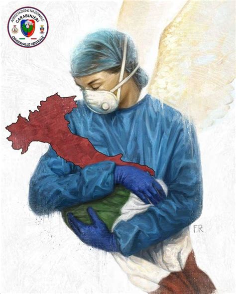 An Italian nurse caring for the sick. A mural in Italy, 2020. : r/Art