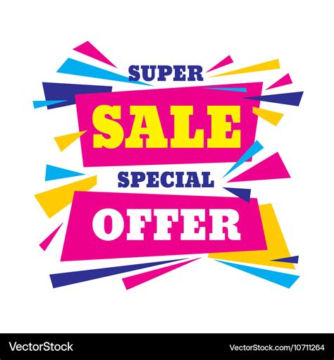 Super sale special offer creative banner Vector Image