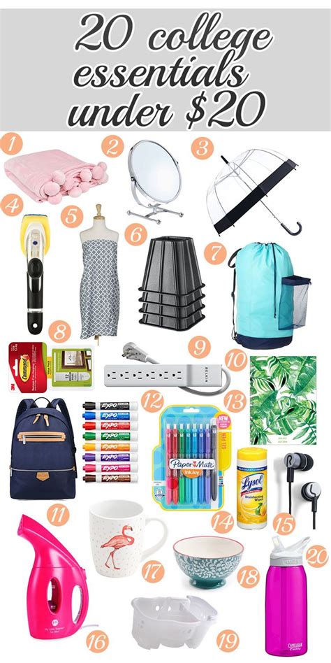 20 College Essentials Under $20 | College essentials, College, College fun