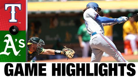 Rangers vs. Athletics Game Highlights (7/24/22) | MLB Highlights - YouTube