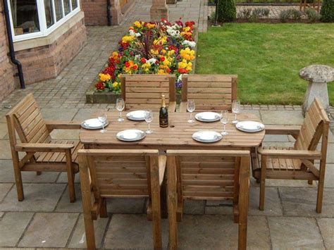 Buy STAFFORDSHIRE GARDEN FURNITURE 6 FEET WOODEN GARDEN FURNITURE SET ...