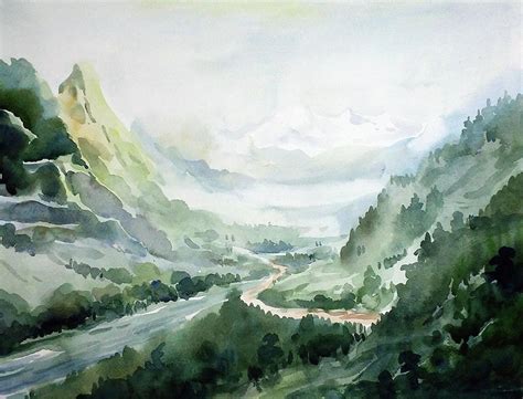 Beauty of Himalaya Landscape Painting by Samiran Sarkar - Fine Art America