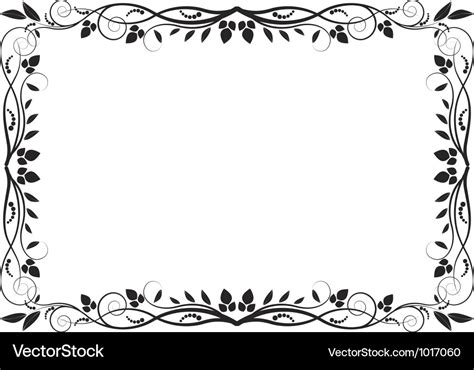 Floral border Royalty Free Vector Image - VectorStock