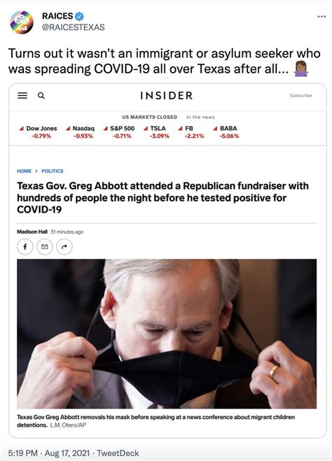 Twitter reacts to Texas Gov. Greg Abbott testing positive for COVID-19 ...